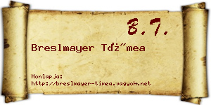Breslmayer Tímea névjegykártya
